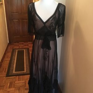 Beautiful Black Sweetheart Neck with Nude Lining